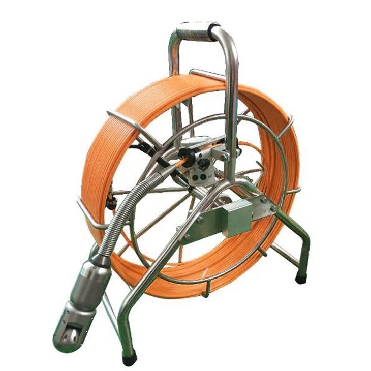 Used Waterproof Push Rod Underground DVR Zoom Endoscopic Sewer Drain Plumber Pipe Inspection Camera